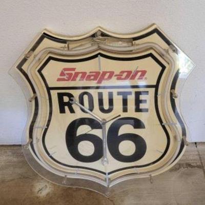 #508 â€¢ Snap-on Tools Route 66 Neon Clock