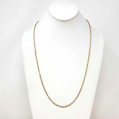 #708 â€¢ 14k Gold Rope Chain, 10g