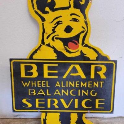 #504 • SSP Bear Wheel Alinement Balancing Service Sign
