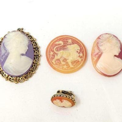 #1058 â€¢ Cameo Pendant, Earring and More