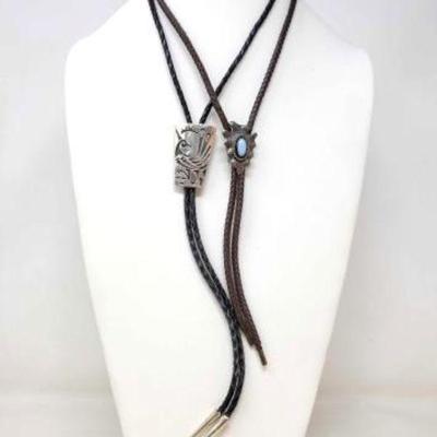 #920 â€¢ (2) Sterling Silver Bolo Ties