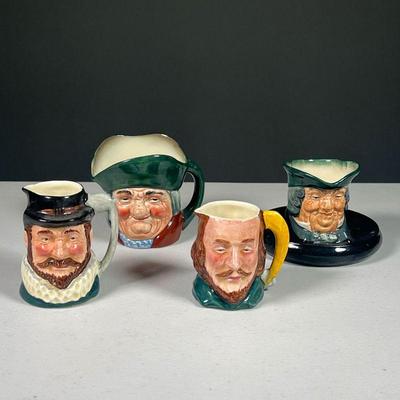 (4PC) ENGLISH TOBY JUGS | Character ceramics, including 2 Sandland Character Ware and 2 Royal Doulton Ceramics Toby jugs