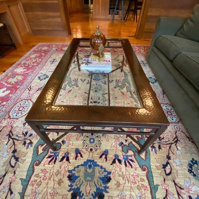 glass top coffee table 4' by 27