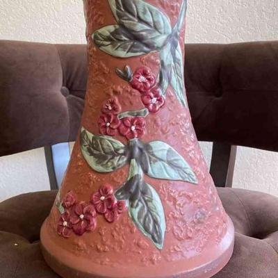 Stunning Tall Roseville Pottery Vase