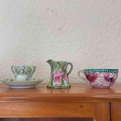 Made in Japan Teacups & Saucer, Cup, Mini Creamer, Small Lidded Jar