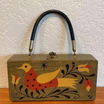 1967 Enid Collins Wooden Handbag