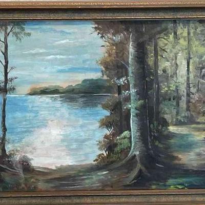 Vintage R. For sling piece of art
Lakeside Trail in Woods