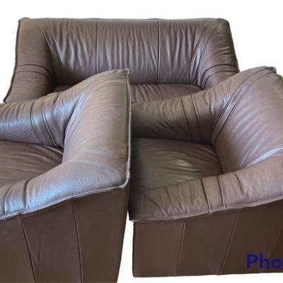 IKEA looks like leather sofa couch & Matching chairs