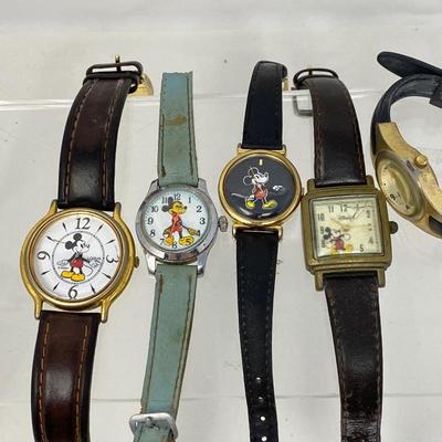 Lot #84 - Five Vintage Mickey Mouse Disney Wristwatch Lot