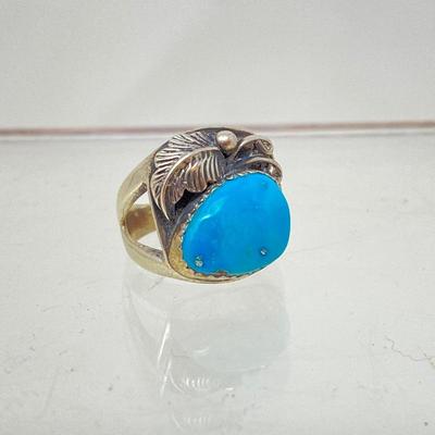 Lot #95 - Turquoise Navajo Sterling Ring