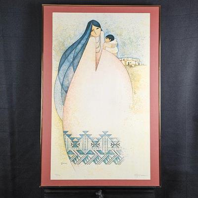 Signed and Numbered Limited Edition Lithograph by G.E. Mullan Native American 