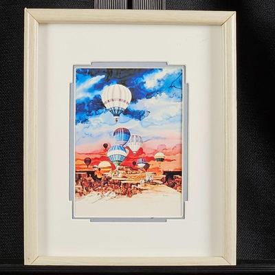 Smaller Framed Offset Lithograph of Original Watercolor by Michael Atkinson 