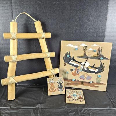 Mini Kiva Log Ladder - Sand Painting Made into a 12