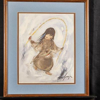 Offset Lithograph Reproduction of DeGrazia's Watercolor 
