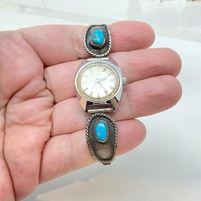 Lot #100 - Two Watches w/ Native American Bands