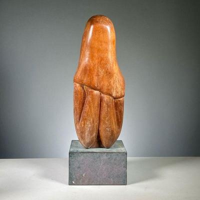 WOOD SCULPTURE | No apparent signature, h 16 in. (Wood only).
