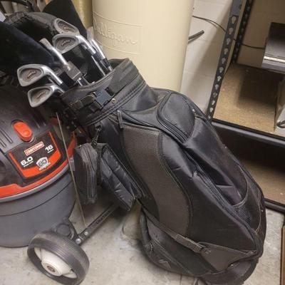 Golf bag and clubs