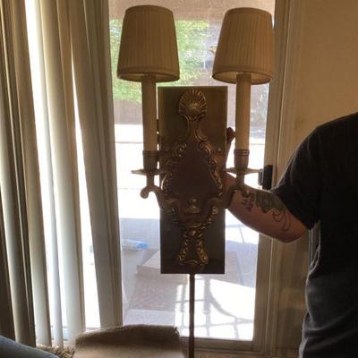 brass wall lamps
($150.00 for the pair)