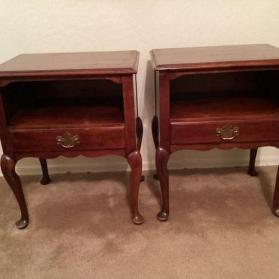 Two Antique Staton Cherry night stands
22 in. wide
16 in. deep
26 in. tall

