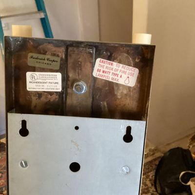 brass wall lamps
($150.00 for the pair)