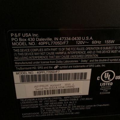 Philips T.V. 
$60.00