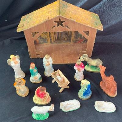 Vintage Nativity Scene one of 2 Nativities