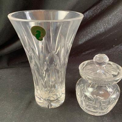 Waterford Vase & Honey Jar