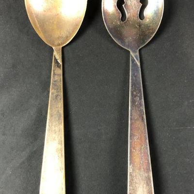 Large Salem Silver plate Salad set