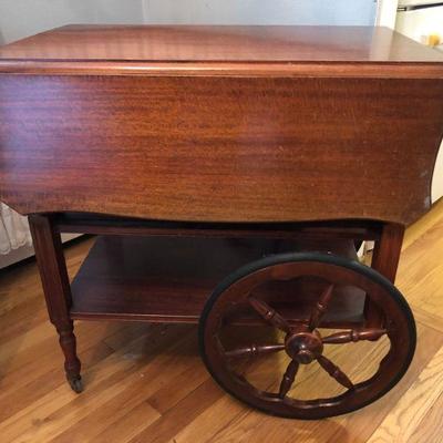 Drop Leaf Rolling Tea cart