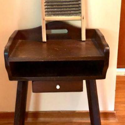 Table & small washboard