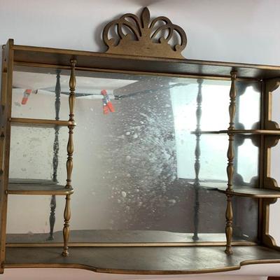 Vintage Mirrored hanging Wall Shelf