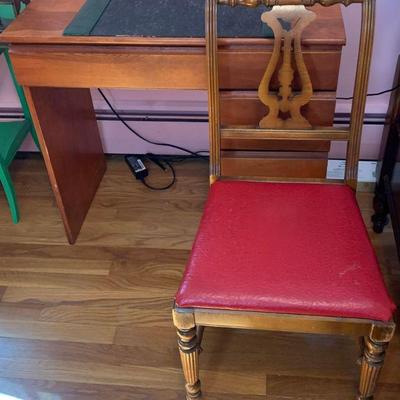 Student Desk and Lyre back chair
