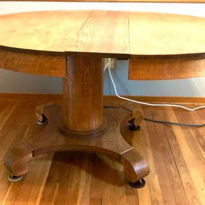Antique Larkin Pak Pedestal Dining Table