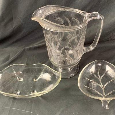 EAPG  Capitola Pitcher & Vintage Glass