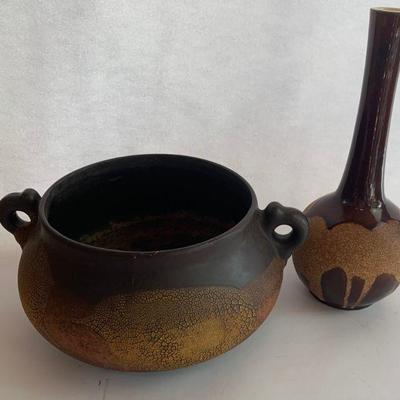MCM Royal Haeger Planter & Vase- drip glaze