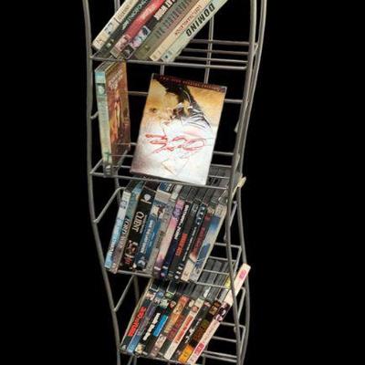 Movie DVDs with rack