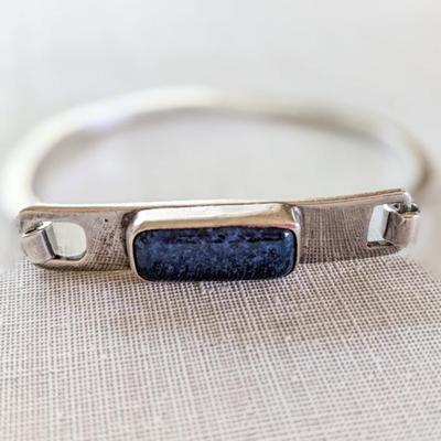 Sterling lapis bracelet