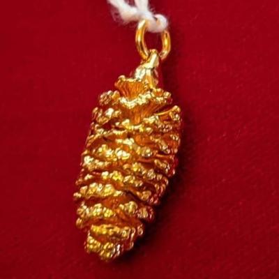 Gold filled pine cone pendant