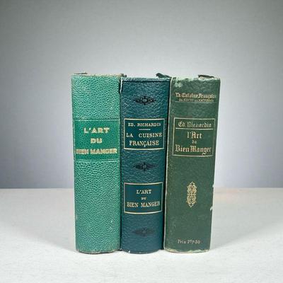 (3PC) L'ART DU BIEN MANGER | Three different copies of La Cuisine Francaise: l'Art du Bien Manger by Edmond Richardin, including the...