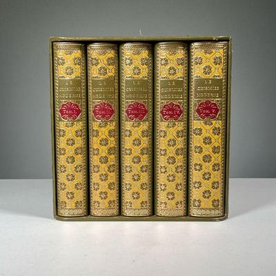 (5PC) LE CUISINIER MODERNE | Five volumes in fancy gilt tooled leather binding, L. L CUISINIER MODERNE, Qui apprend Ã  donner toutes...