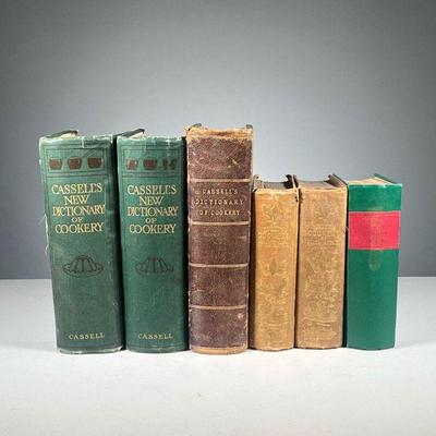 (6PC) ENGLISH LANGUAGE COOKERY BOOKS | Including; Three Volumes of Cassell's New Dictionary of Cookery - two 1910 editions in linen and...