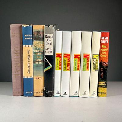 (10PC) NEVIL SHUTE BOOKS | Four hardcover novels by Nevil Shute, including So Disdained, Pied Piper, Most Secret, Landfall, Ordeal, An...