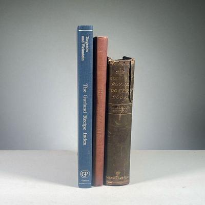 (3PC) AMERICAN & ENGLISH COOKBOOKS | Includes: Gouffe's Royal Cookery Book, Household Edition (1869) The American Pastry Cook by Jessup...