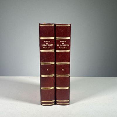 (2PC) LE PATISSIER NATIONAL VOL 1 & 2 | Includes leather bound Le Patissier National Parisien Vol. 1 & 2 by A. Careme