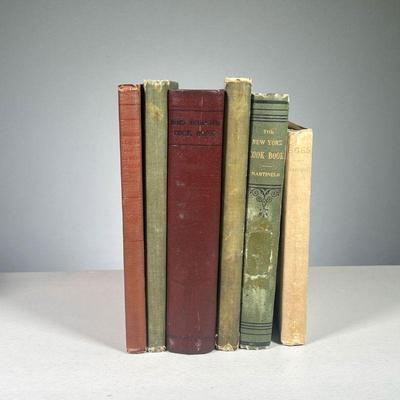 (6PC) MISC. COOKBOOKS | Including: Mrs Rorer's Philadelphia Cook Book: A Manual of Home Economies by Mrs S T Rorer, 1886 The Story of...