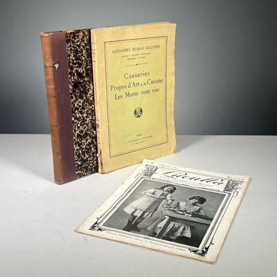 (3PC) MISC CUISINE PUBLICATIONS | Including: Alexandre Dumas Illustre: Causeries Propos d'Art et de Cuisine Les Morts vont vite, n.d.,...