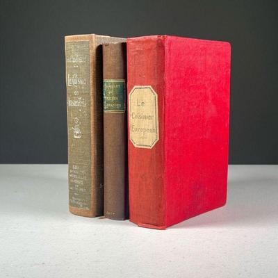 (3PC) [SIGNED] FRENCH COOK BOOKS | Hardcover, including: La Cuisine de Tous les Mois by Phileas Gilbert, 1925, third edition, signed by...