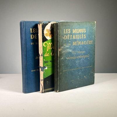 (3PC) MENUS DETAILLES DE LA MENAGERE | Three copies of Les Menus Detailles de la Menagere: 180 Menus Simples et Bourgeois by Henri-Paul...