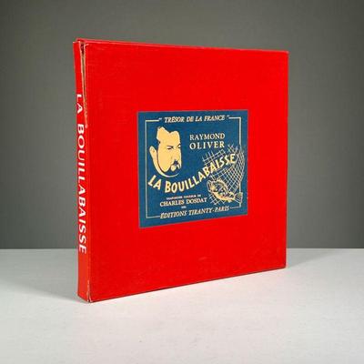 RAYMOND OLIVER LA BOUILLABAISSE | Boxed vinyl record with color 35mm photo slides, des Editions Tiranty, Paris.