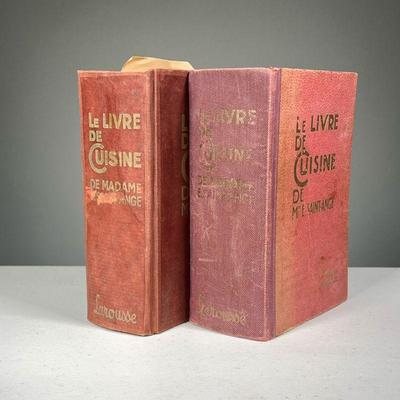 (2PC) LE LIVRE DE CUISINE | Two copies of Le Livre de Cuisine de Madame E. Saint-Ange, 1927 edition, ref. Bitting p. 414.